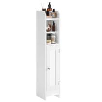 Armário de Armazenamento VASAGLE 20x18x92 cm Estreito Branco Armário de Armazenamento VASAGLE 20x18x92 cm Estreito Branco