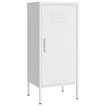 Armário de armazenamento vidaXL White Steel 40x35x100cm 2 prateleiras