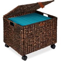 Armário de arquivamento rolante Best Choice Water Hyacinth Brown Armário de arquivamento rolante Best Choice Water Hyacinth Brown