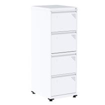 Armário de Arquivo de Aço Pandin 4 Gavetas gavetas Branco Armário de Arquivo de Aço Pandin 4 Gavetas gavetas Branco