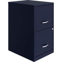Armário de arquivo Lorell com 2 gavetas 14,2x18x24,5 cm Steel Navy