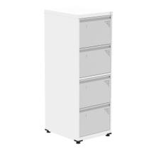Armário de Arquivo Oficio 4 Gavetas Pandin 47 cm (Larg) Aço Branco c/ Frente Gaveta Cinza c/ Chave Armário de Arquivo Oficio 4 Gavetas Pandin 47 cm (Larg) Aço Branco c/ Frente Gaveta Cinza c/ Chave