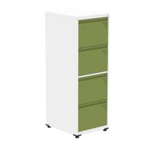 Armário de Arquivo Oficio 4 Gavetas Pandin 47 cm (Larg) Aço Branco c/ Frente Gaveta Verde c/ Chave Armário de Arquivo Oficio 4 Gavetas Pandin 47 cm (Larg) Aço Branco c/ Frente Gaveta Verde c/ Chave