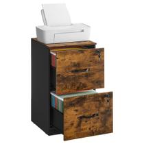 Armário de arquivo VASAGLE com 2 gavetas com fechadura para A4 e Letter Armário de arquivo VASAGLE com 2 gavetas com fechadura para A4 e Letter