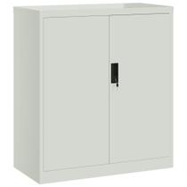 Armário de arquivo vidaXL em aço de estilo industrial cinza claro Armário de arquivo vidaXL em aço de estilo industrial cinza claro
