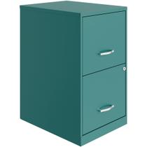 Armário de arquivos Lorell 2-Drawer Teal 14,2x18x24,5 Aço