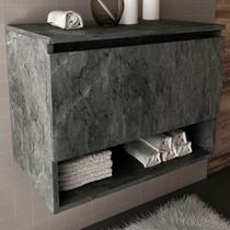 Armário de Banheiro 1 Porta 1 Prateleira Mármore Lunar Bn3606 - Tecno Mobili Armário de Banheiro 1 Porta 1 Prateleira Mármore Lunar Bn3606 - Tecno Mobili