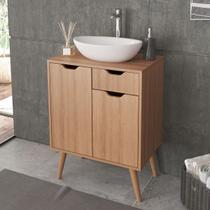 Armário de Banheiro 2 Portas 1 Gaveta Bn3637 Amêndoa - Tecno Mobili Armário de Banheiro 2 Portas 1 Gaveta Bn3637 Amêndoa - Tecno Mobili