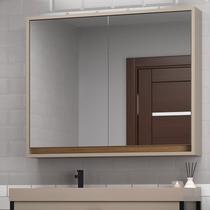 Armário de Banheiro 80cm 2 Portas com Espelho Ref 810 London Marrom/Gianduia/Itapuã