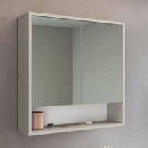 Armário de Banheiro Aéreo 60cm com Espelho e 2 Portas Bari Art In Móveis