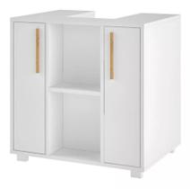 Armário de Banheiro com 2 Portas e 2 Prateleiras WFO Branco MDP 15mm BRV Móveis