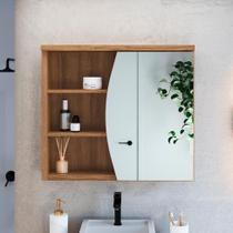Armário de Banheiro com Espelho Laura 1 PT Mel