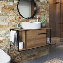 Armário de Banheiro Gabinete c/ Cuba Oval Pia Branca Sobrepor Armário de Banheiro Gabinete c/ Cuba Oval Pia Branca Sobrepor