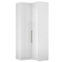 Armário de Canto L 2 Portas Com Cabideiro Modena D02 Branco - Mpozenato