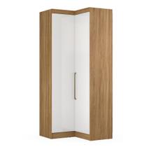 Armário de Canto L 2 Portas Módena Modulado 78200 Amêndola Touch / Branco Demóbile