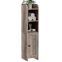 Armário de chão de canto para armazenamento de banheiro Homhedy Greige Armário de chão de canto para armazenamento de banheiro Homhedy Greige