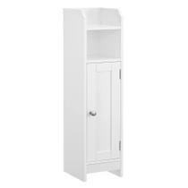 Armário de chão de canto para armazenamento de banheiro VASAGLE White
