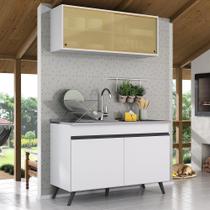 Armário De Compacta 2 Peças Multimóveis Branco/preto Armário De Compacta 2 Peças Multimóveis Branco/preto