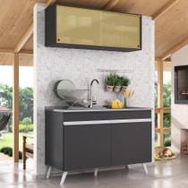 Armário De Compacta 2 Peças Multimóveis Preto/branco Armário De Compacta 2 Peças Multimóveis Preto/branco