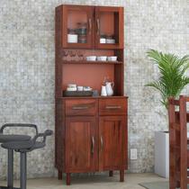 Armário de Cozinha 04 Portas 02 Gavetas Madeira Maçica Pinus Paris Armário de Cozinha 04 Portas 02 Gavetas Madeira Maçica Pinus Paris