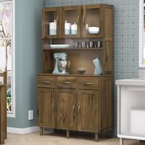 Armário de Cozinha 06 Portas 03 Gavetas Madeira Maçica Pinus Paris Armário de Cozinha 06 Portas 03 Gavetas Madeira Maçica Pinus Paris