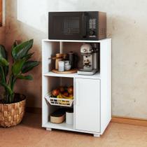 Armário de Cozinha 1 Porta Fruteira Branco Fosco - Pnr Móveis - Brv