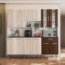 Armário de Cozinha 12 Portas 1 Gaveta Clara Yescasa Branco/Rovere/Amêndoa Armário de Cozinha 12 Portas 1 Gaveta Clara Yescasa Branco/Rovere/Amêndoa