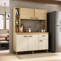 Armário de Cozinha 140cm em MDF de 15cm Jade Bege/Amendoa/Off White Armário de Cozinha 140cm em MDF de 15cm Jade Bege/Amendoa/Off White