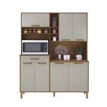 Armário de Cozinha 1,60mts Braga Freijó / Off White - Indekes Armário de Cozinha 1,60mts Braga Freijó / Off White - Indekes