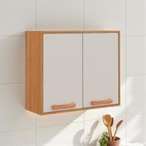 Armário de Cozinha 2 Portas 80cm Nápoles Itatiaia Branco/Cinamomo/Off White Armário de Cozinha 2 Portas 80cm Nápoles Itatiaia Branco/Cinamomo/Off White
