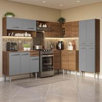 Armário De Cozinha 417cm Rustic-Cinza Emilly Madesa Armário De Cozinha 417cm Rustic-Cinza Emilly Madesa