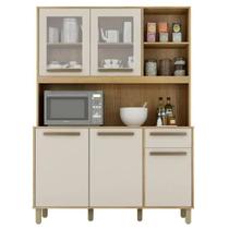 Armário de Cozinha 5 Portas 1 Gaveta Rubi - Cinamomo/Off White Armário de Cozinha 5 Portas 1 Gaveta Rubi - Cinamomo/Off White