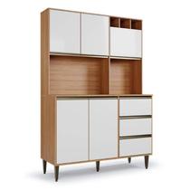 Armário de Cozinha 5 Portas 3 Gavetas Nicho Versatti Freijo/ Off White