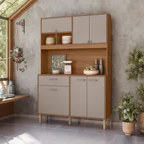 Armário de Cozinha 6 Portas 1 Gaveta Erva Doce 120