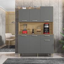Armário de Cozinha 6 Portas 1 Gaveta Kit Gênova