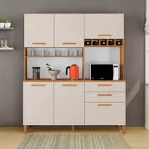 Armário de Cozinha 6 Portas 2 Gavetas 100% Mdf Athenas Espresso Móveis