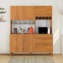 Armário de Cozinha 6 Portas 2 Gavetas 100% Mdf Athenas Espresso Móveis