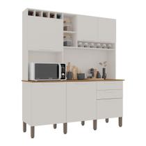 Armário de Cozinha 6 Portas 2 Gavetas New Topázio Salleto