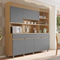 Armário de Cozinha 6 Portas 3 Gavetas 220cm 100% Mdf Realeza