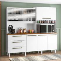 Armário de Cozinha 6 Portas 3 Gavetas Mega Branco Armário de Cozinha 6 Portas 3 Gavetas Mega Branco
