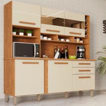 Armário de Cozinha 6 Portas com Espelhos 2 Gavetas Alexia Top Imop Móveis