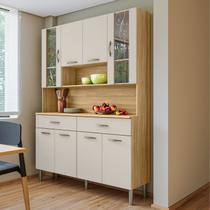 Armário de Cozinha 8 Portas 2 Gavetas Branco/Freijó/Soft Armário de Cozinha 8 Portas 2 Gavetas Branco/Freijó/Soft