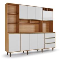 Armário de Cozinha 8 Portas 3 Gavetas Nicho Versatti Freijo/ Off White Armário de Cozinha 8 Portas 3 Gavetas Nicho Versatti Freijo/ Off White