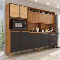 Armário de Cozinha 9 Portas 3 Gavetas 100% Mdf Isabella