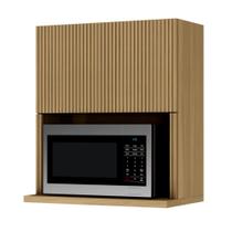Armário de Cozinha Aéreo 1 Porta 1 Nicho Para Micro Ondas 100% Mdf Raissa Madeirado Nesher Armário de Cozinha Aéreo 1 Porta 1 Nicho Para Micro Ondas 100% Mdf Raissa Madeirado Nesher