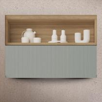 Armário de Cozinha Aéreo 1 porta Canelado 100 MDF