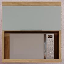 Armário de Cozinha Aéreo 1 Porta Nicho para Microondas 100 MDF