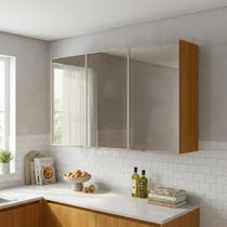 Armário de Cozinha Aéreo 100%MDF 3 Portas com Reflecta 120cm Lúmina Itatiaia Cinamomo/Fendi Cinza Armário de Cozinha Aéreo 100%MDF 3 Portas com Reflecta 120cm Lúmina Itatiaia Cinamomo/Fendi Cinza