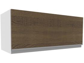 Armário De Cozinha Aéreo 100% MDF 80 cm 1 Porta Branco/Rustic Acordes Madesa