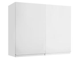 Armário De Cozinha Aéreo 100% MDF 80 cm 2 Portas Branco Brilho Acordes Madesa